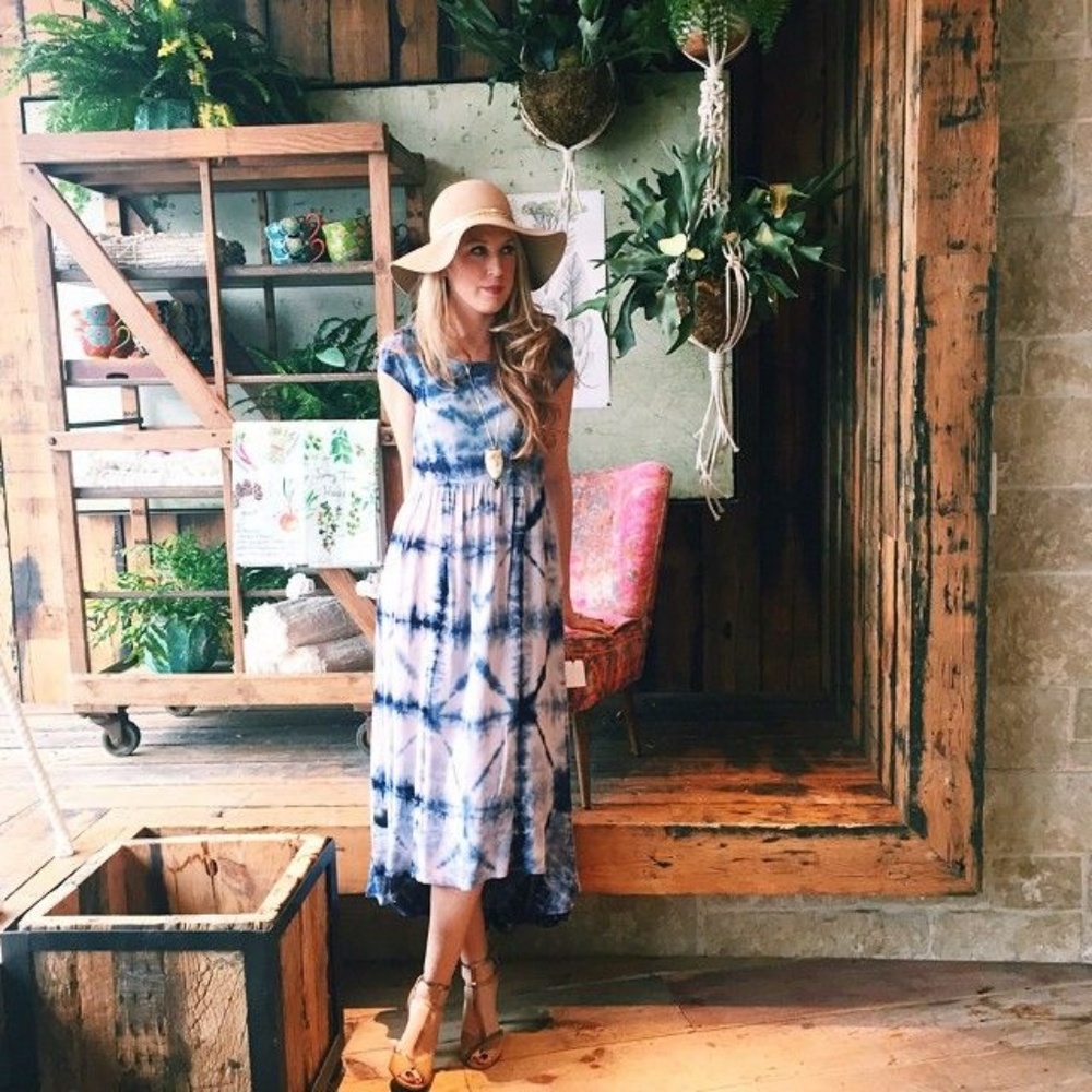 Anthropologie Skyscape Maxi Dress RARE